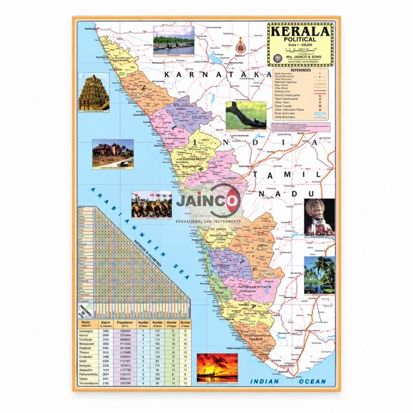 Kerala Political Map Chart